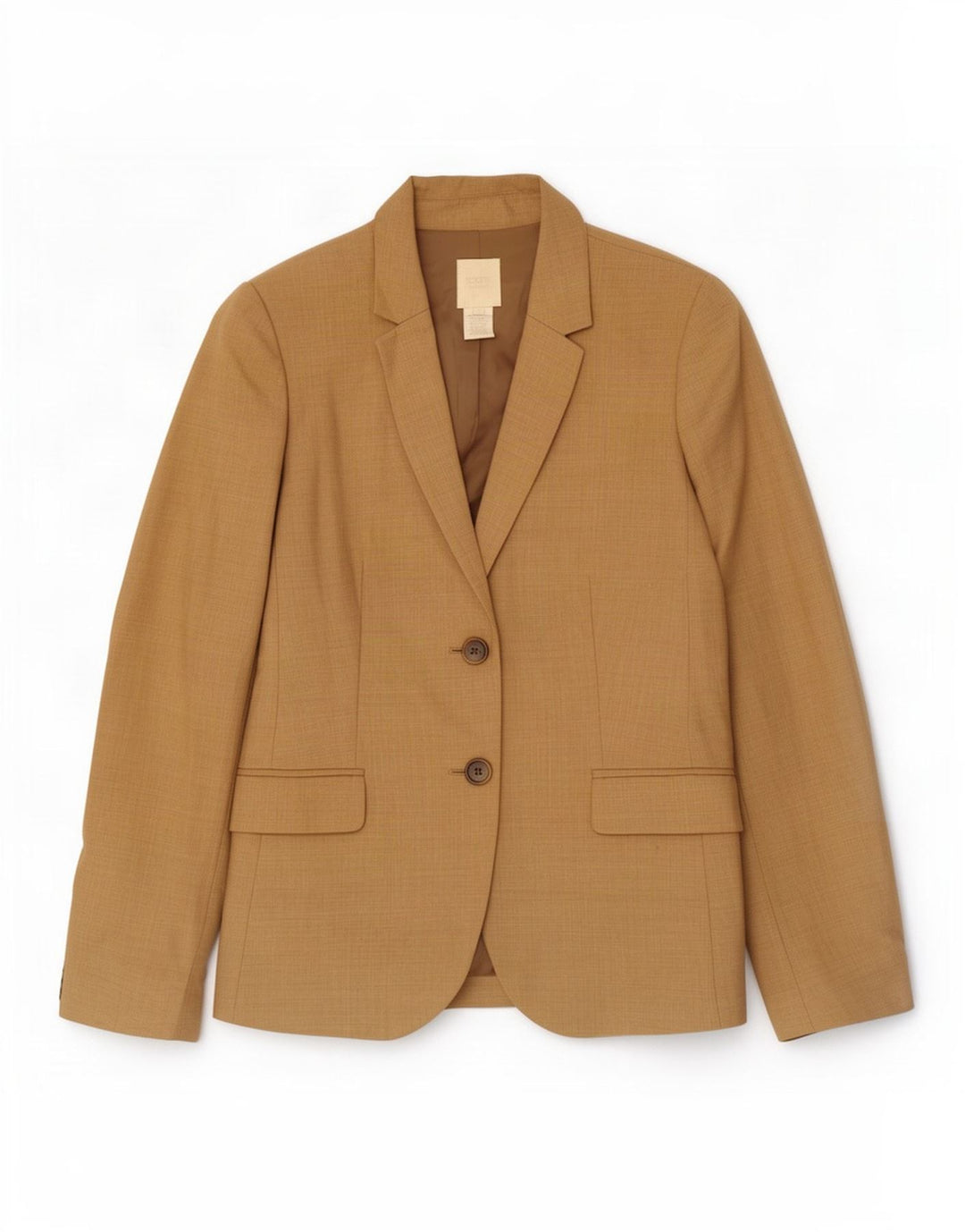 J. Crew Chaqueta Blazer de 2 Botones para Mujer US 10 Grande Lana marrón