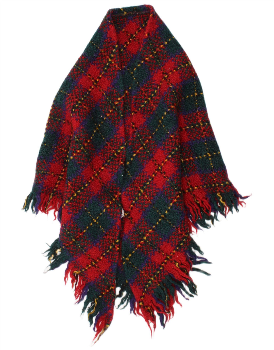 Branigan - Poncho de punto para mujer, talla única, L31, cuadros multicolor