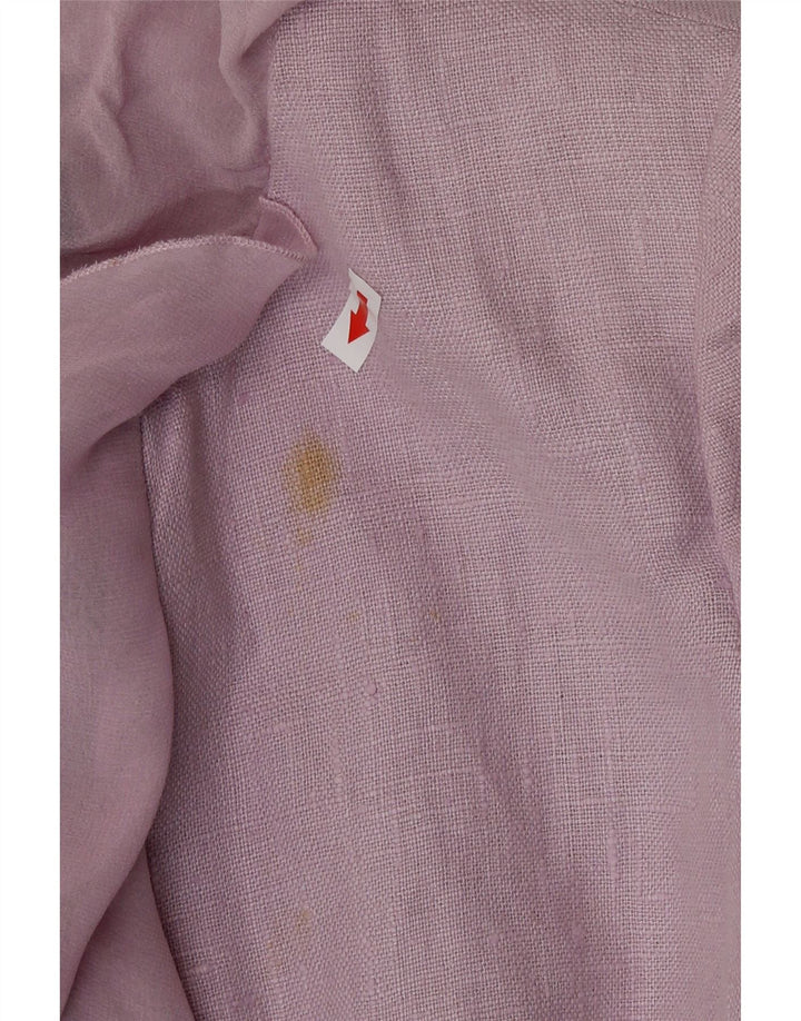 Luisa Spagnoli Chaqueta Bolero para Mujer IT 42 Lino Mediano Púrpura