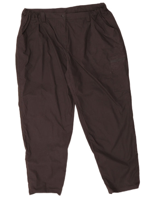 MOUNTAIN WAREHOUSE Pantalones cargo cónicos para mujer UK 22 3XL W42 L28 Negro