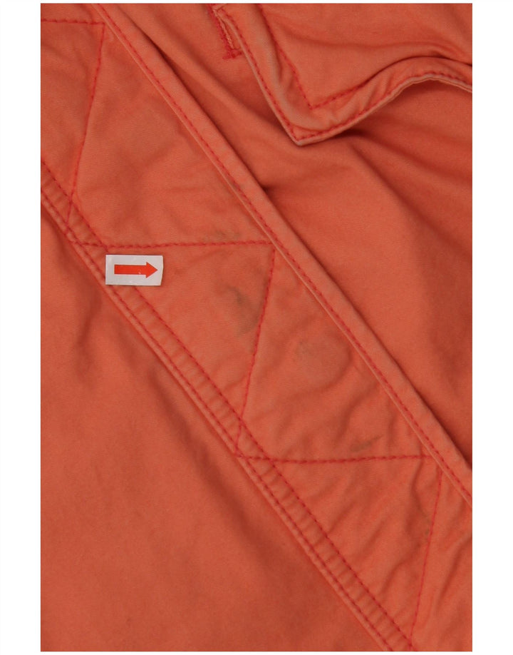TOMMY HILFIGER Parka extragrande con capucha para mujer UK 10 Small Naranja