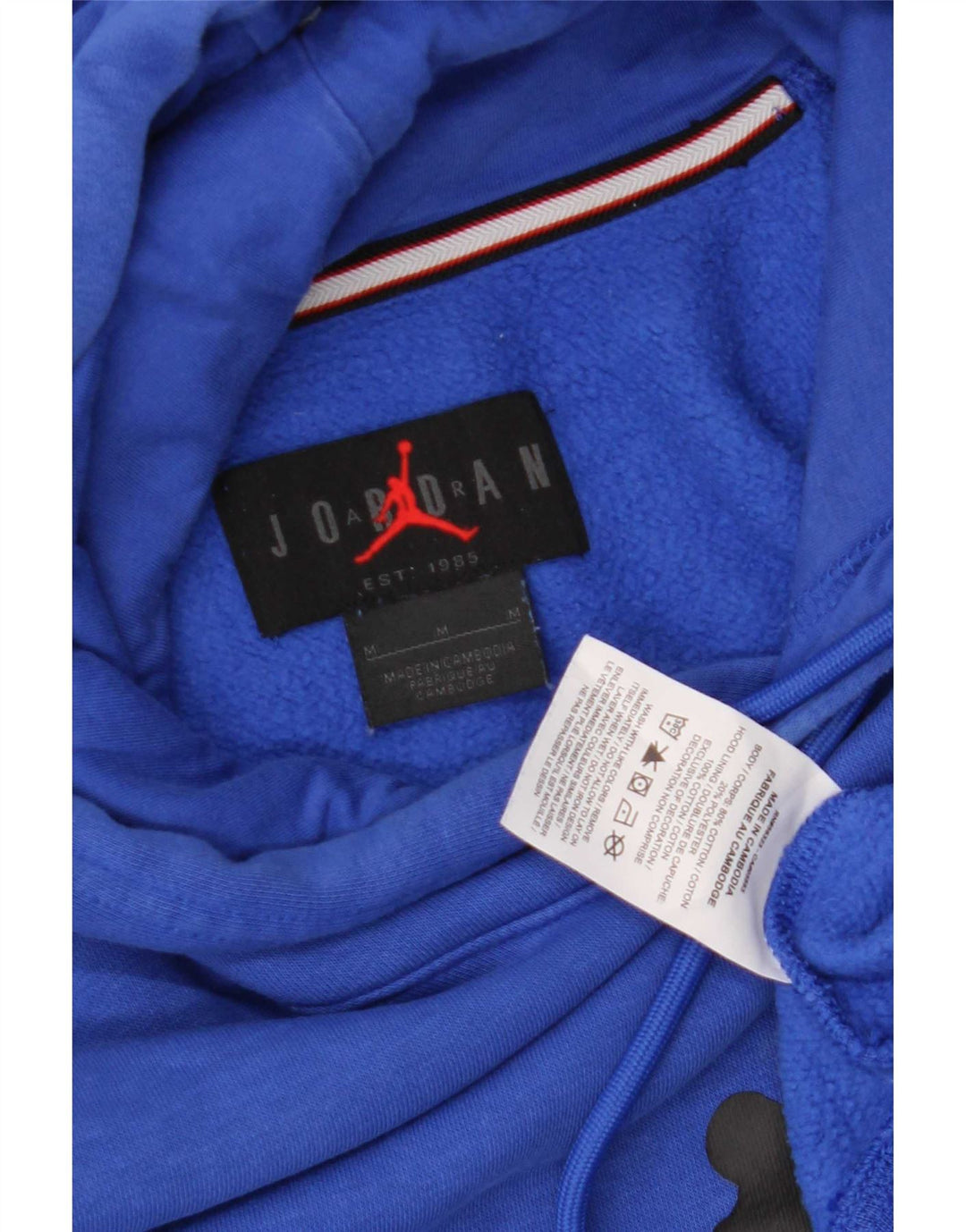 Jordan Hombre Sudadera Con Capucha Gráfica Jersey De Algodón Azul Medio