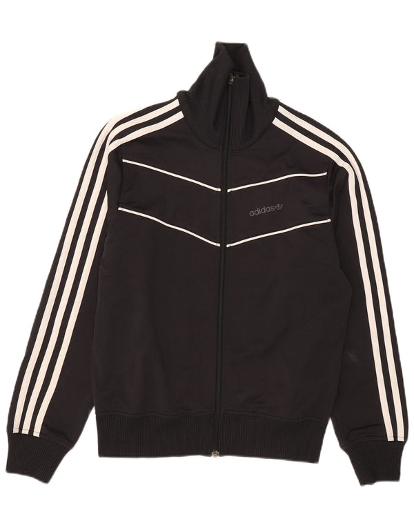 Adidas - Chaqueta de chándal para mujer, talla 40, talla mediana, poliéster negro