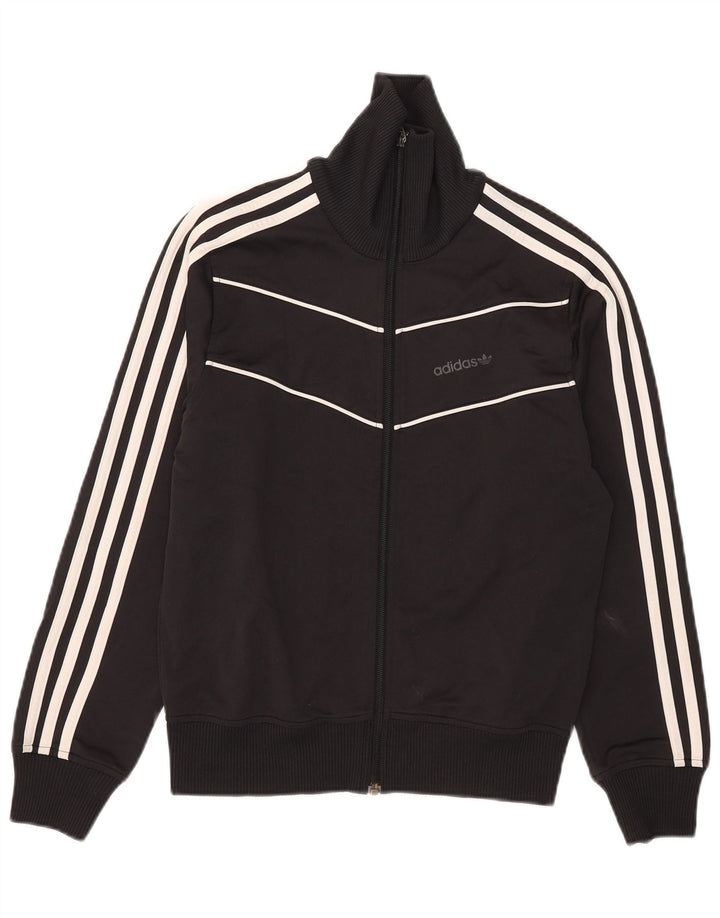 Adidas - Chaqueta de chándal para mujer, talla 40, talla mediana, poliéster negro