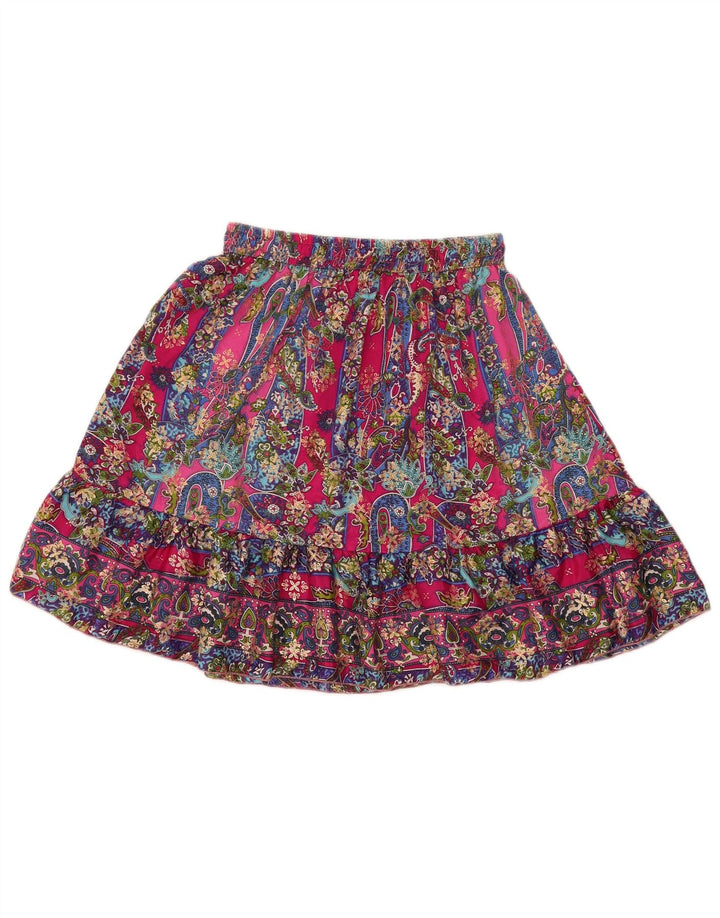 VINTAGE Falda acampanada para mujer W22 2XS Paisley multicolor