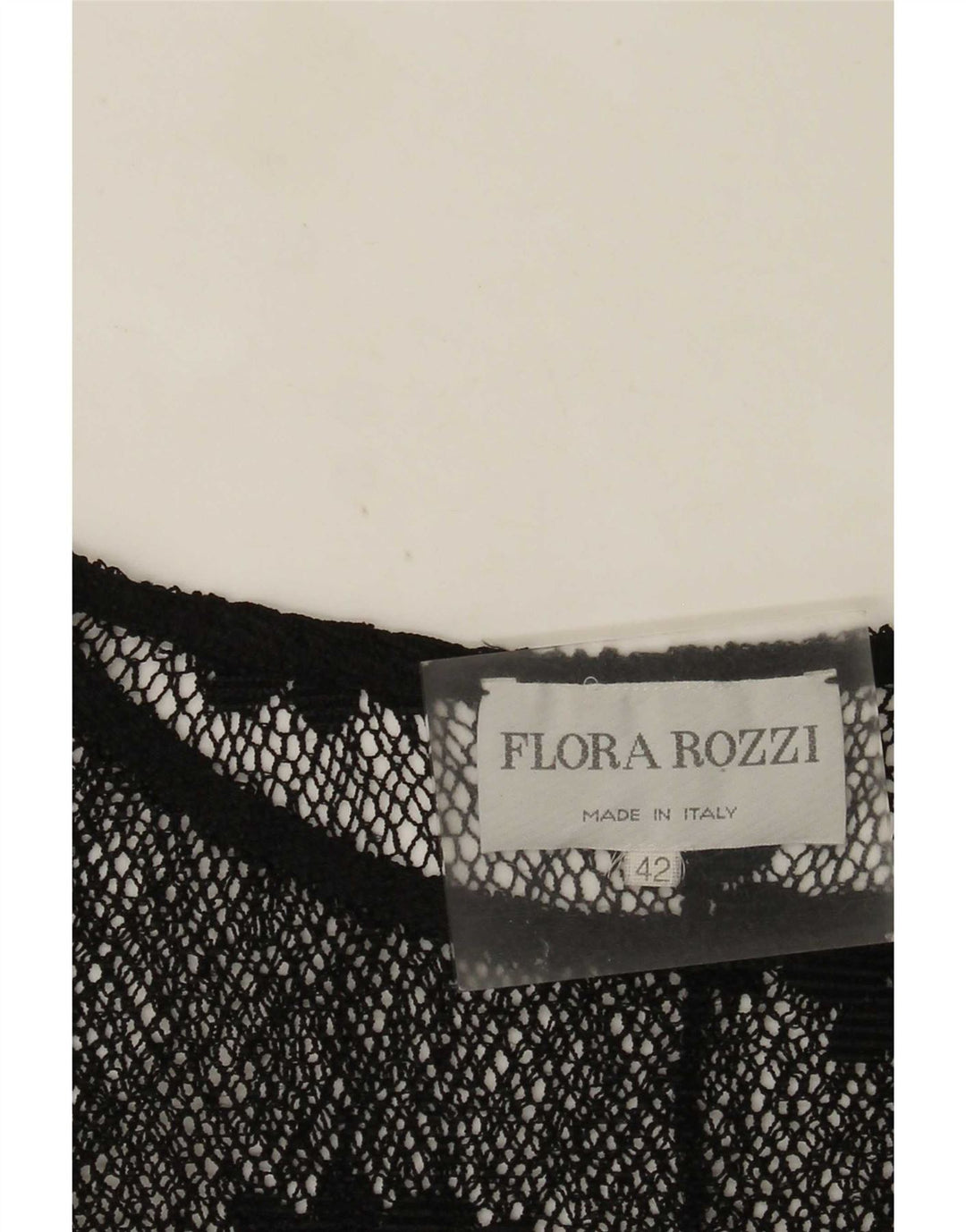 Vintage mujer ver a través de encaje body IT 42 medio negro floral