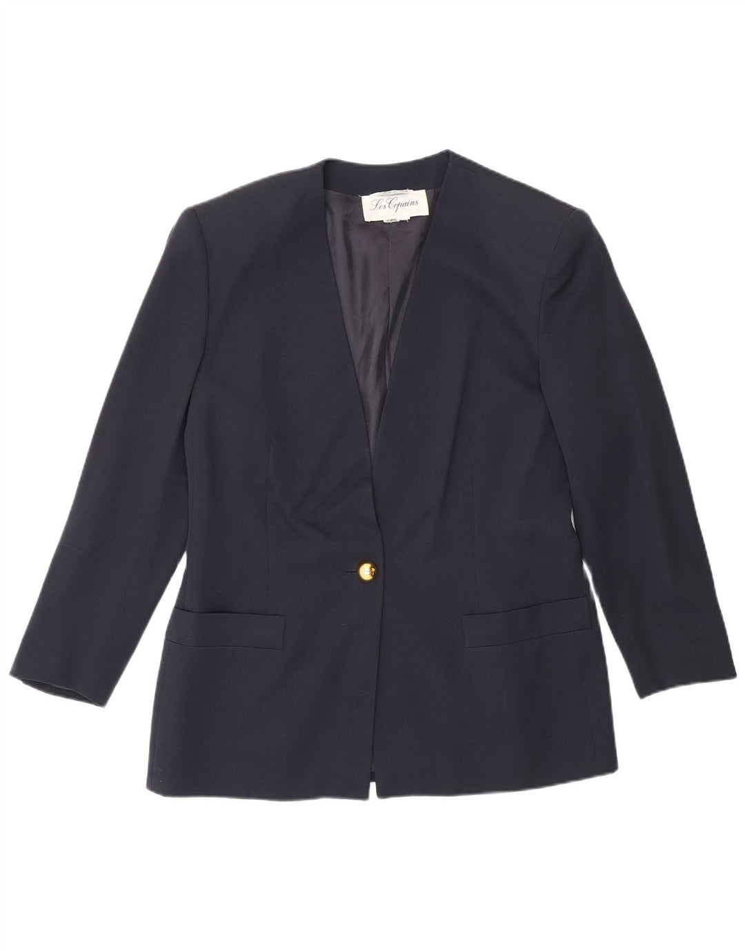 Les Copains Chaqueta Blazer de 1 Botón para Mujer UK 44 Azul Marino Mediano