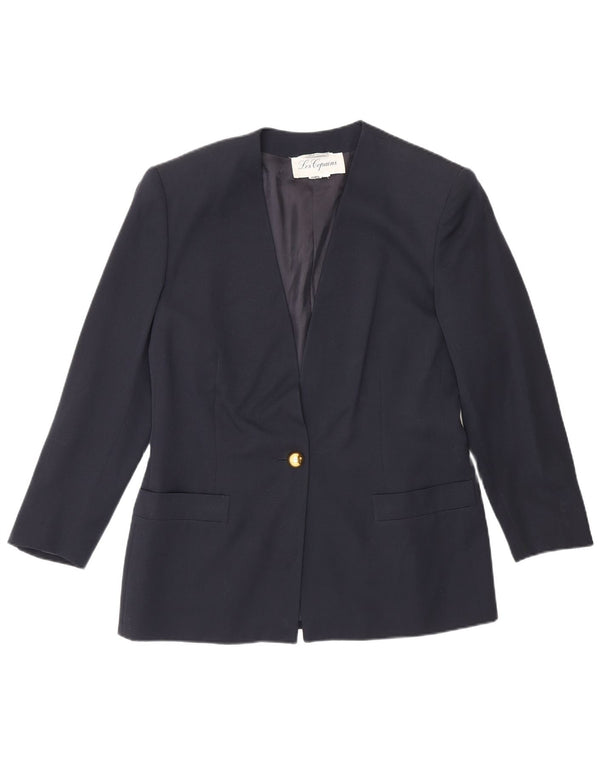 Les Copains Chaqueta Blazer de 1 Botón para Mujer UK 44 Azul Marino Mediano