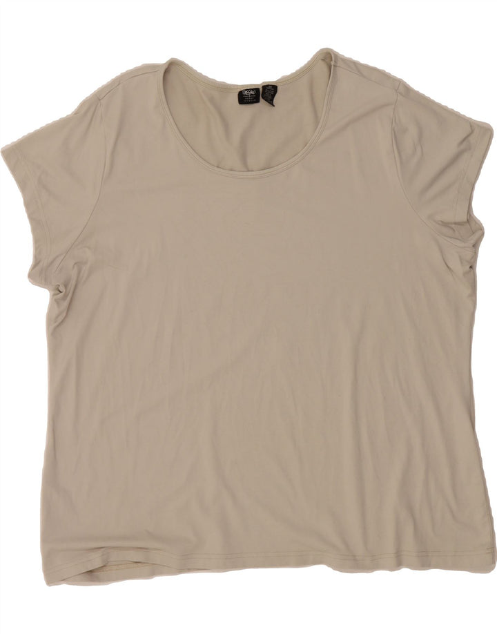 MOSSIMO Womens Oversized T-Shirt Top UK 20 2XL Grey Nylon Vintage Mossimo and Second-Hand Mossimo from Messina Hembry 