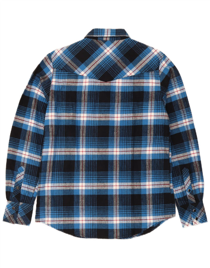 Payper Camisa De Franela Regular Fit De Algodón A Cuadros Azul Pequeño |
