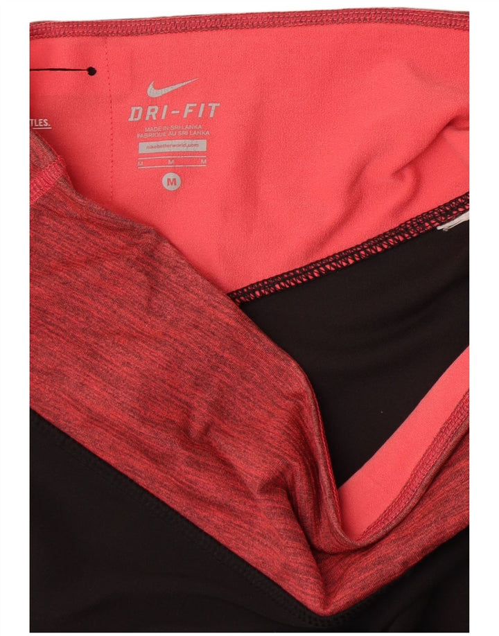 Nike Leggings capri Dri Fit para mujer UK 44 Mediano Negro Colorblock
