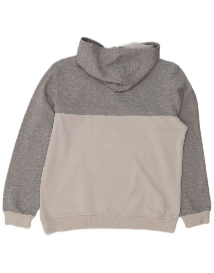 ADIDAS Hombre Sudadera Con Capucha Gráfica Jersey De Algodón Color Block Gris Medio