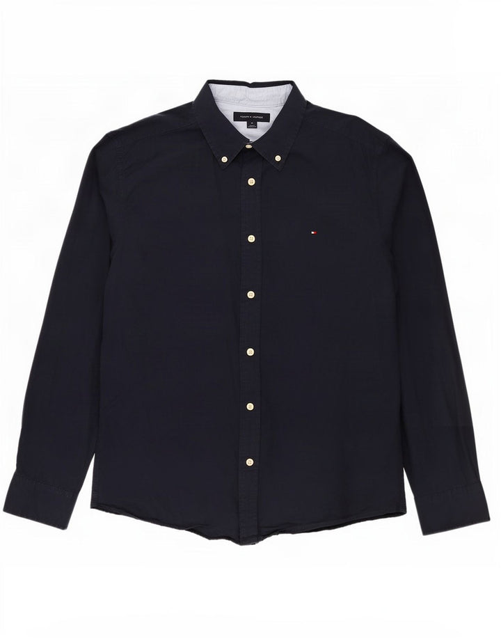 Camisa Tommy Hilfiger Hombre Algodón Azul Marino Mediano
