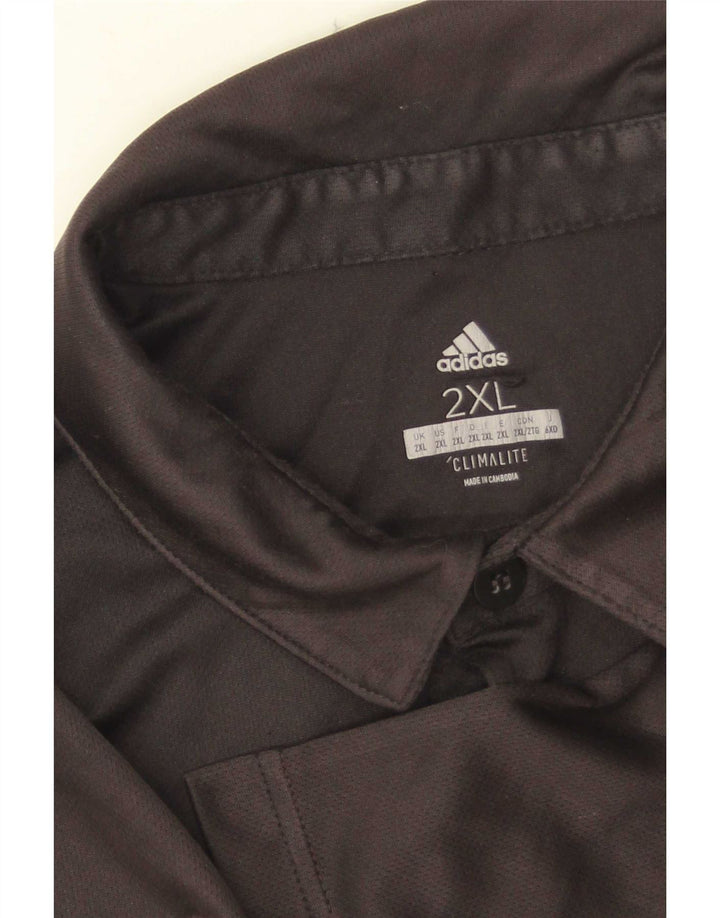 Adidas - Polo Climalite para hombre, talla 2XL, color negro
