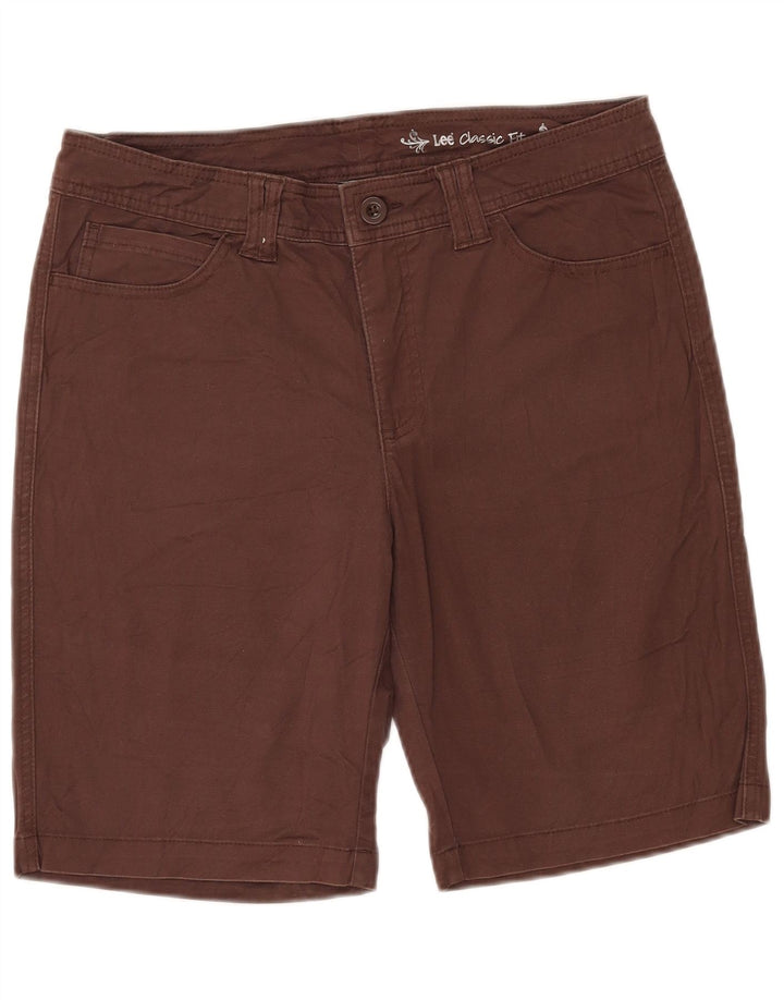 LEE Pantalones cortos casuales de ajuste clásico para mujer W33 grande marrón