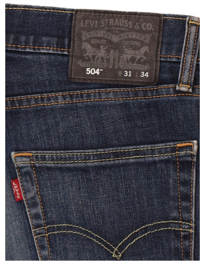 Levi's Hombre 504 Vaqueros Rectos W31 L29 Azul Marino