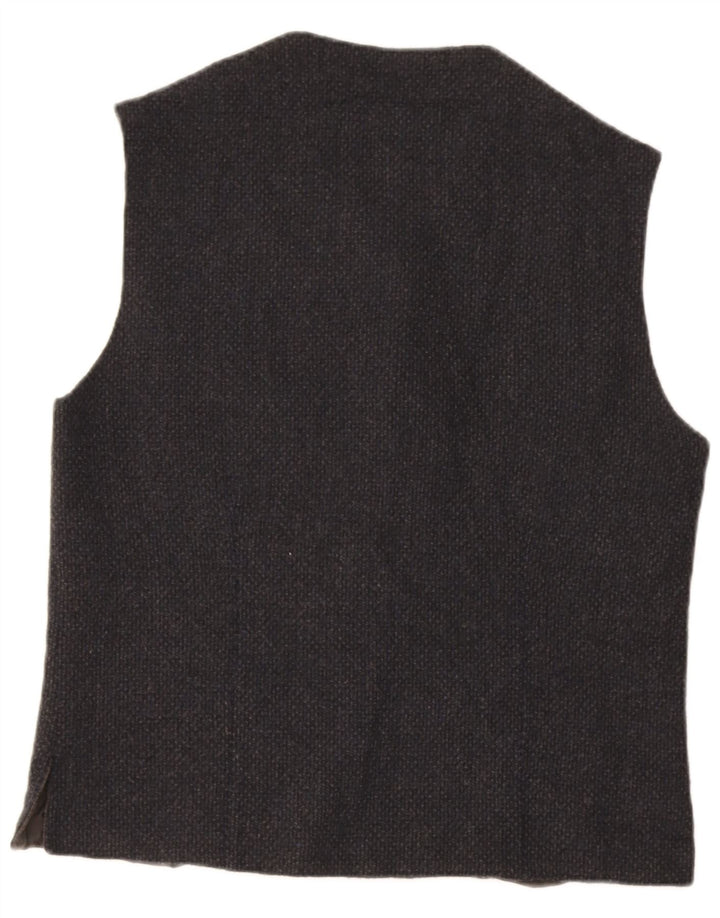Vintage hombres utilidad Gilet Reino Unido 36 pequeño gris