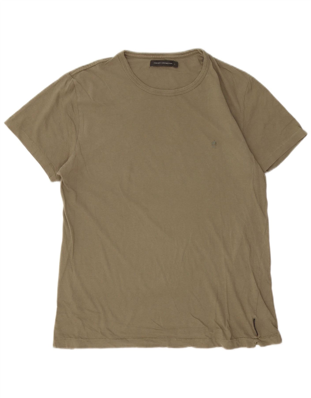 French Connection - Camiseta para hombre, talla grande, color caqui, algodón