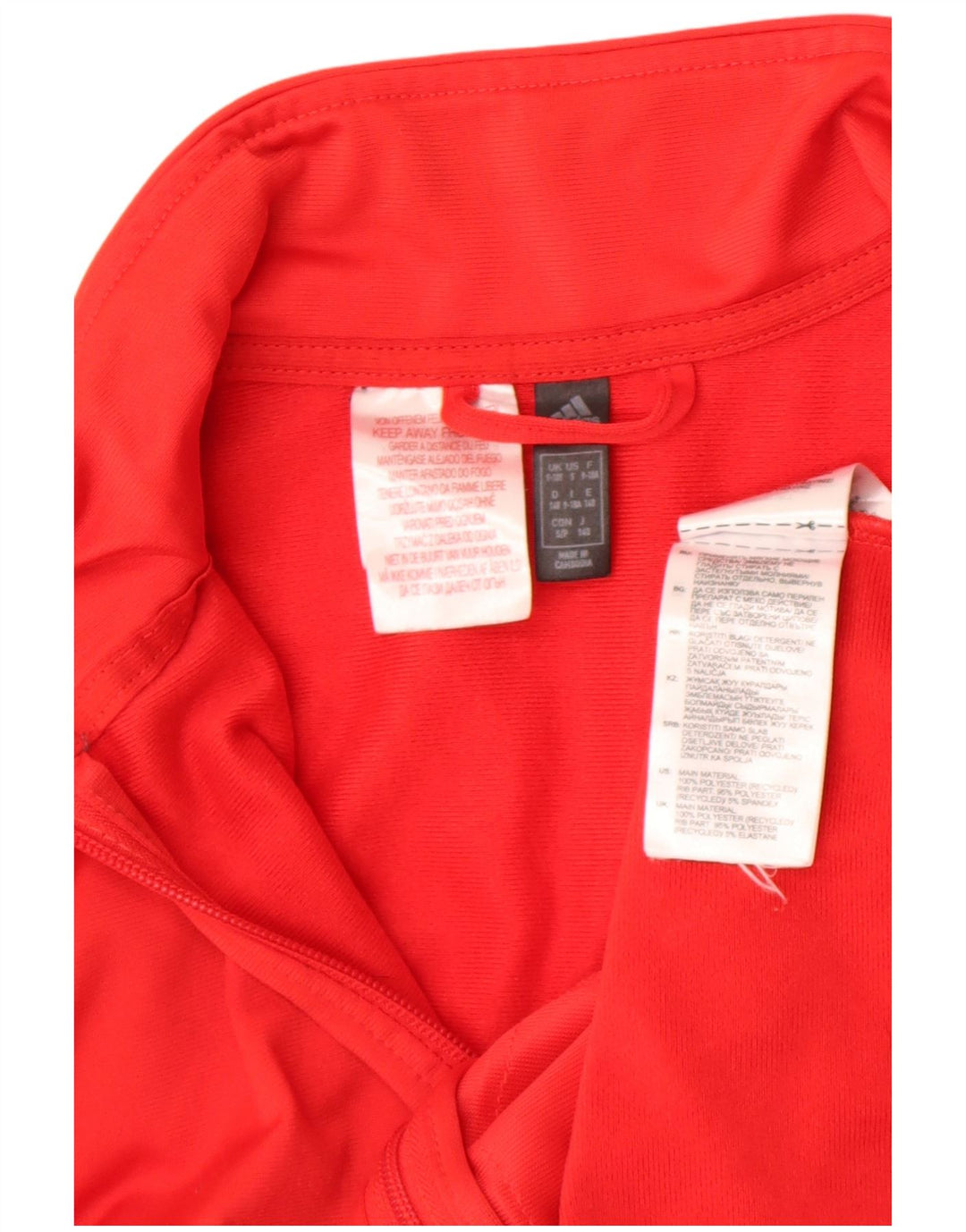 Adidas Chaqueta de chándal para niño 9-10 años Rojo Poliéster