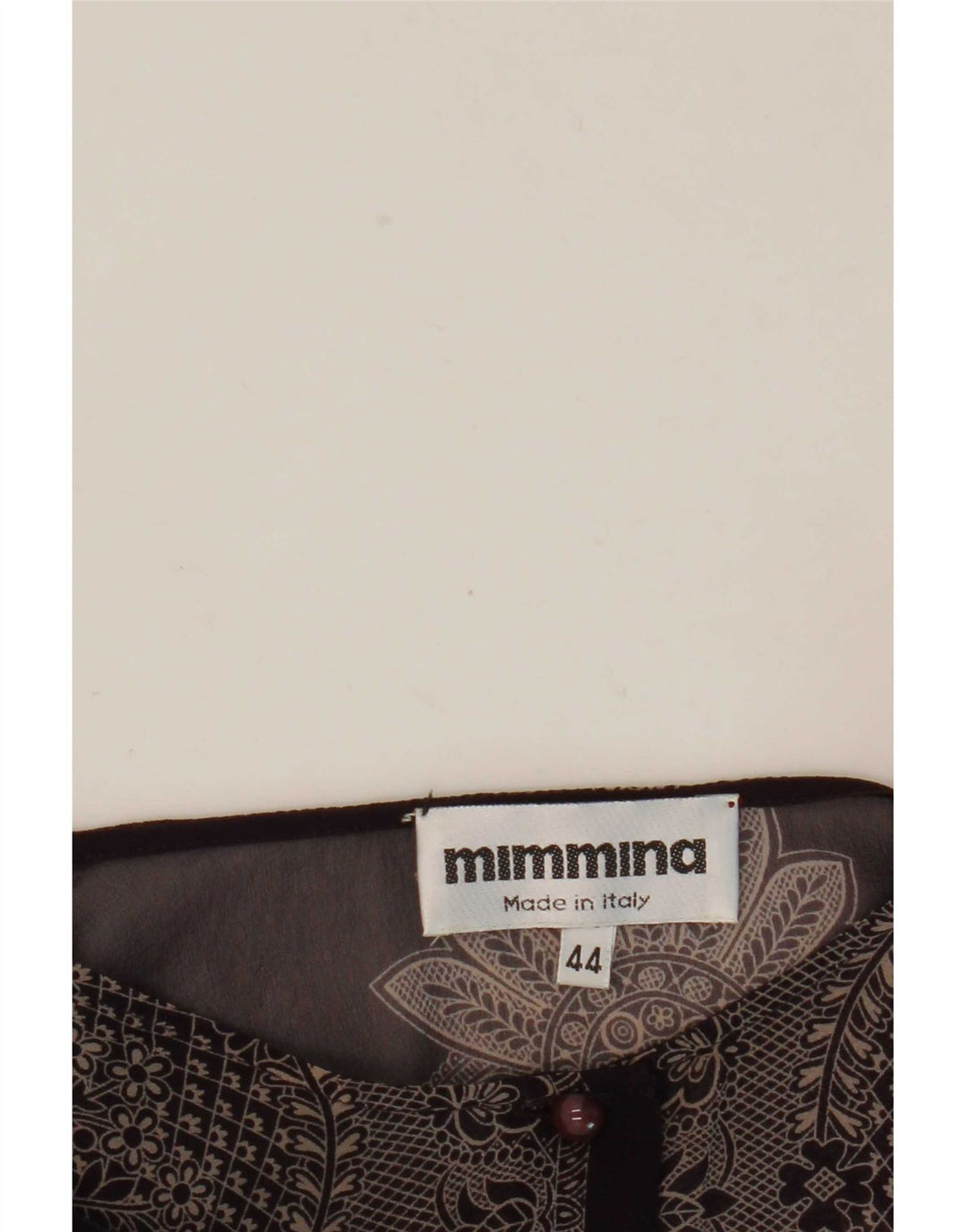 MIMMINA Blusa camisera transparente para mujer IT 44 Medium Black Floral
