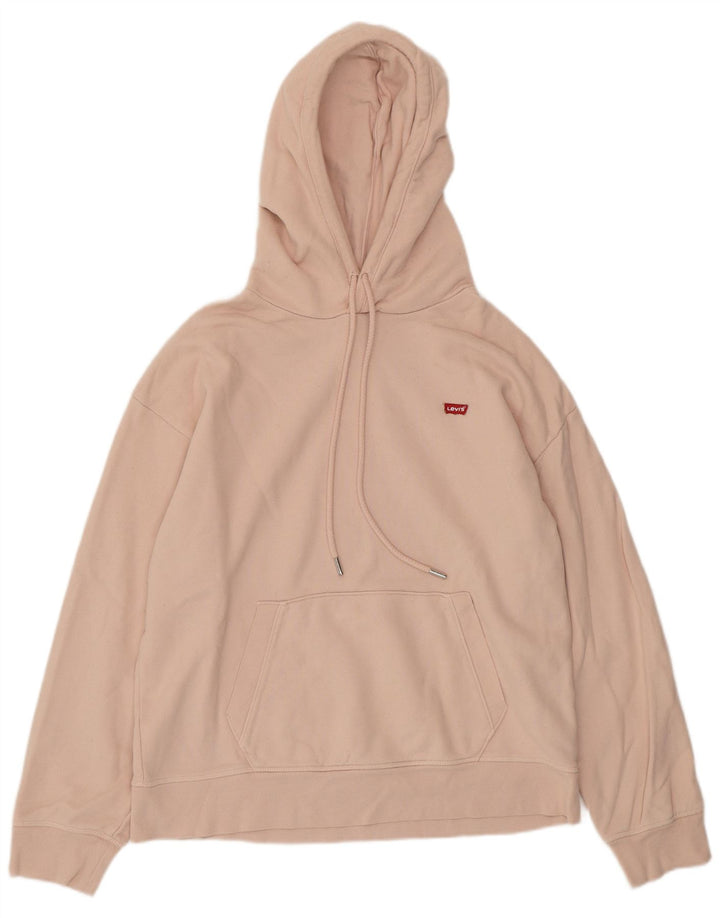 LEVI'S Jersey con capucha extragrande para mujer UK 14 Algodón rosa medio