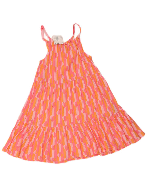 Marks & Spencer Vestido escalonado con estampado abstracto para niñas 10-11 años Corazón rosa