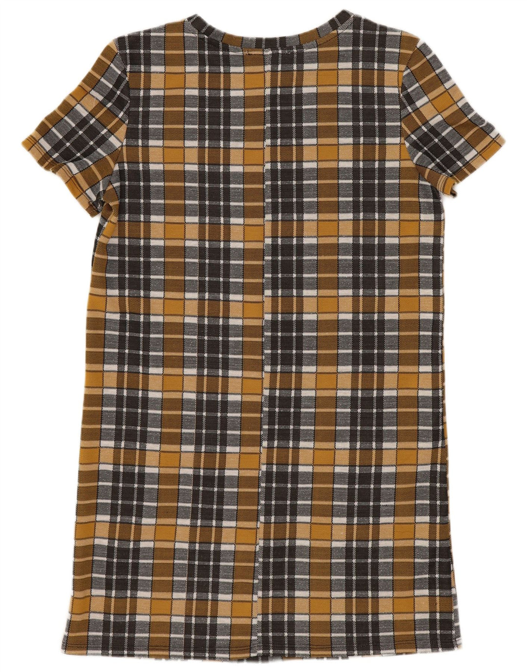 Zara Mujer Trafaluc Vestido Recto UK 10 Small Yellow Check