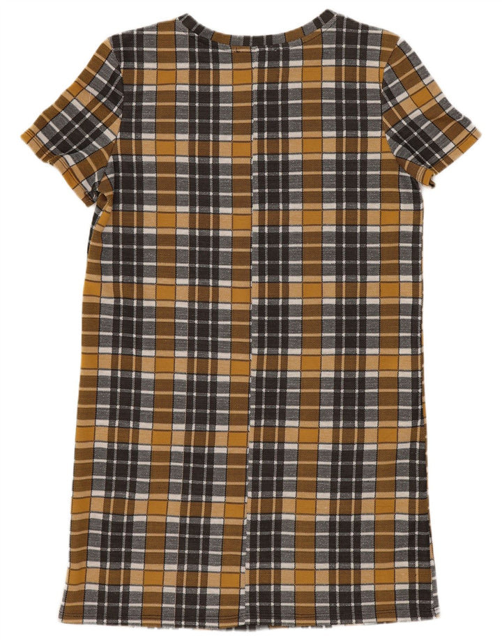 Zara Mujer Trafaluc Vestido Recto UK 10 Small Yellow Check