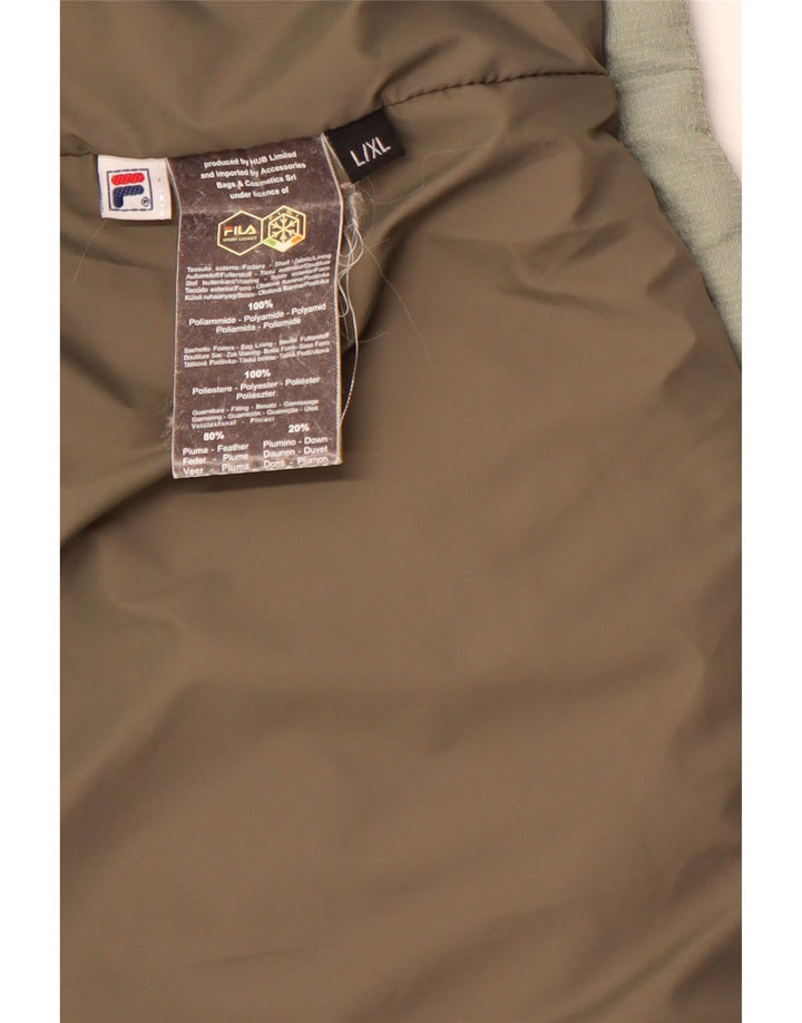 FILA Chaqueta acolchada para hombre UK 40 Large Poliamida verde