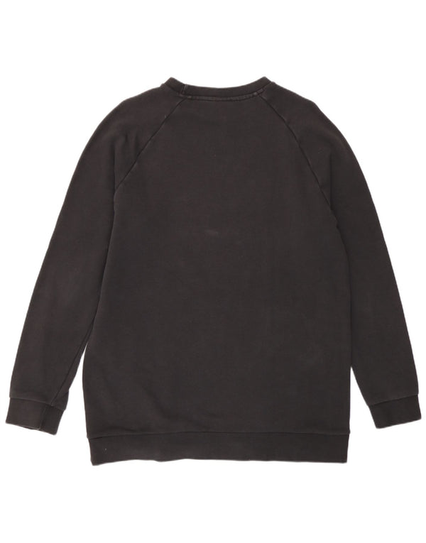 Adidas - Sudadera gráfica para mujer, talla 40, talla grande, algodón negro