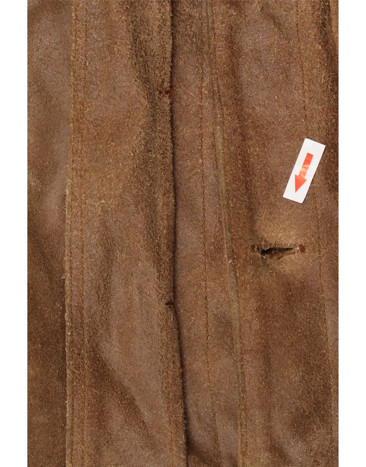 Mustang Chaqueta Bomber de Cuero para Hombre UK 42 XL Marrón