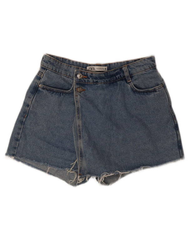 Zara Mujer Shorts Vaqueros Small W26 Algodón Azul