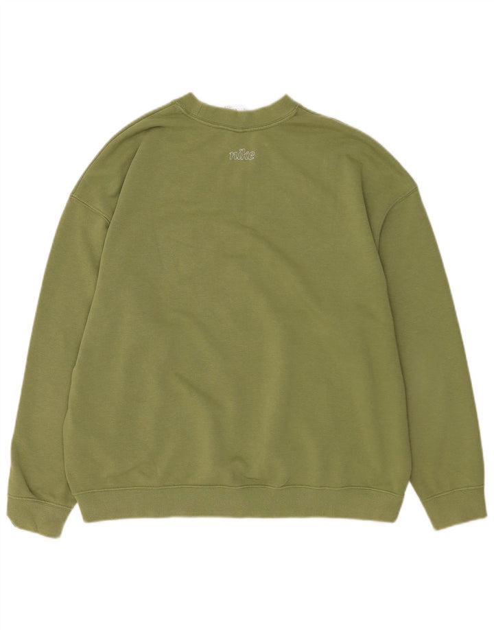 Nike Dri Fit Graphic - Sudadera extragrande para mujer, talla 40, color verde mediano