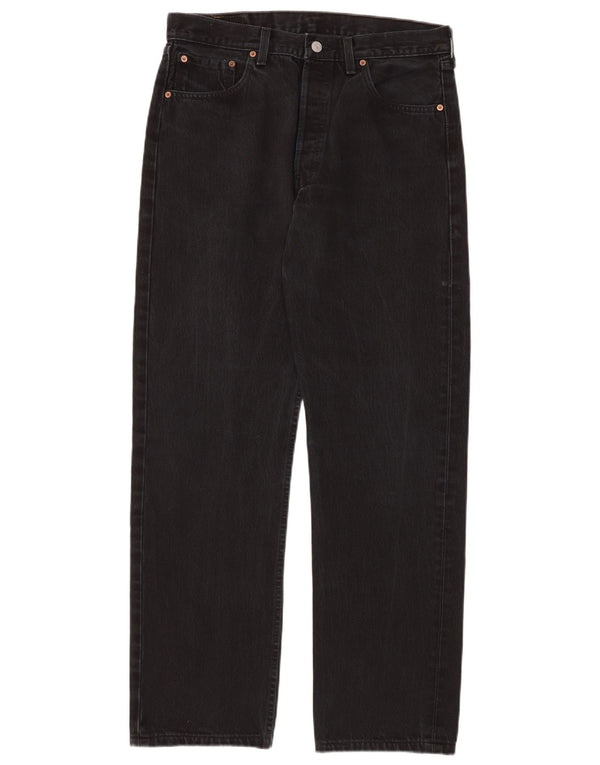 LEVI'S Vaqueros rectos 501 para hombre W34 L34 Algodón negro