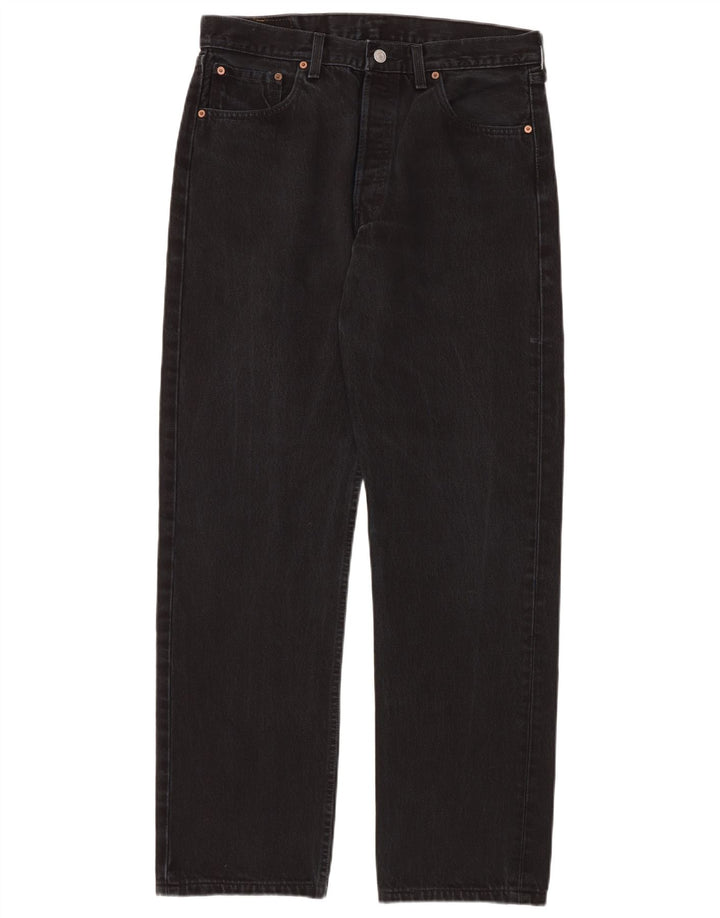 LEVI'S Vaqueros rectos 501 para hombre W34 L34 Algodón negro