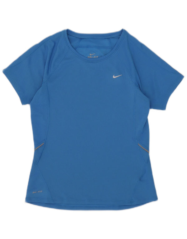 Nike Dri Fit Camiseta para Mujer UK 8/10 Small Azul Poliéster