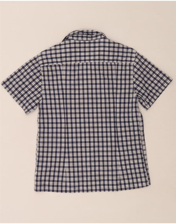 Camisa Manga Corta Stone Island Niño 15-16 Años Azul Marino Cuadros