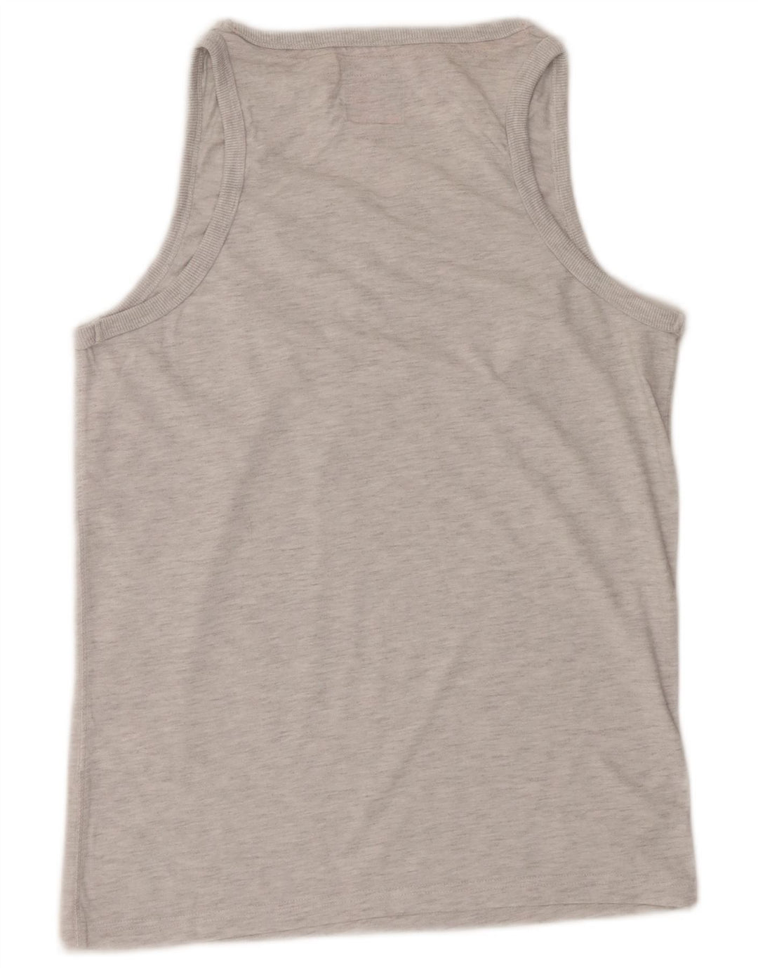 SUPERDRY Camiseta sin mangas con gráfico Osaka para hombre, talla pequeña, algodón moteado gris