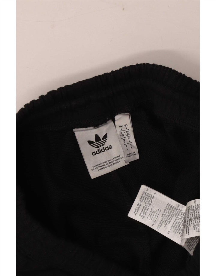 Adidas - Pantalones cortos deportivos para hombre, talla grande, algodón negro