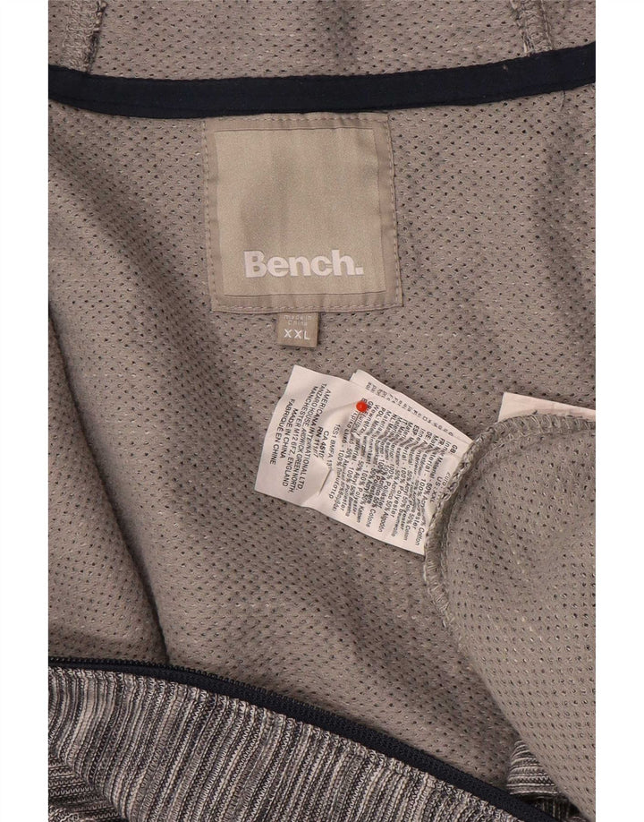 Bench Suéter con capucha y cremallera para hombre 2XL Acrílico moteado gris