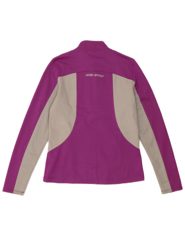 Under Armour Mujer Chándal Top Chaqueta UK 10 Small Púrpura Colorblock