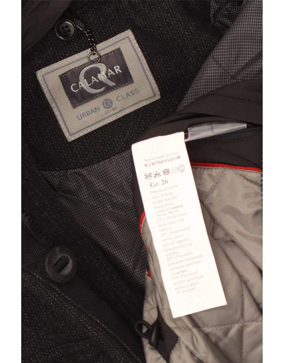 Calamar Chaqueta utilitaria para hombre UK 42 XL Lana gris