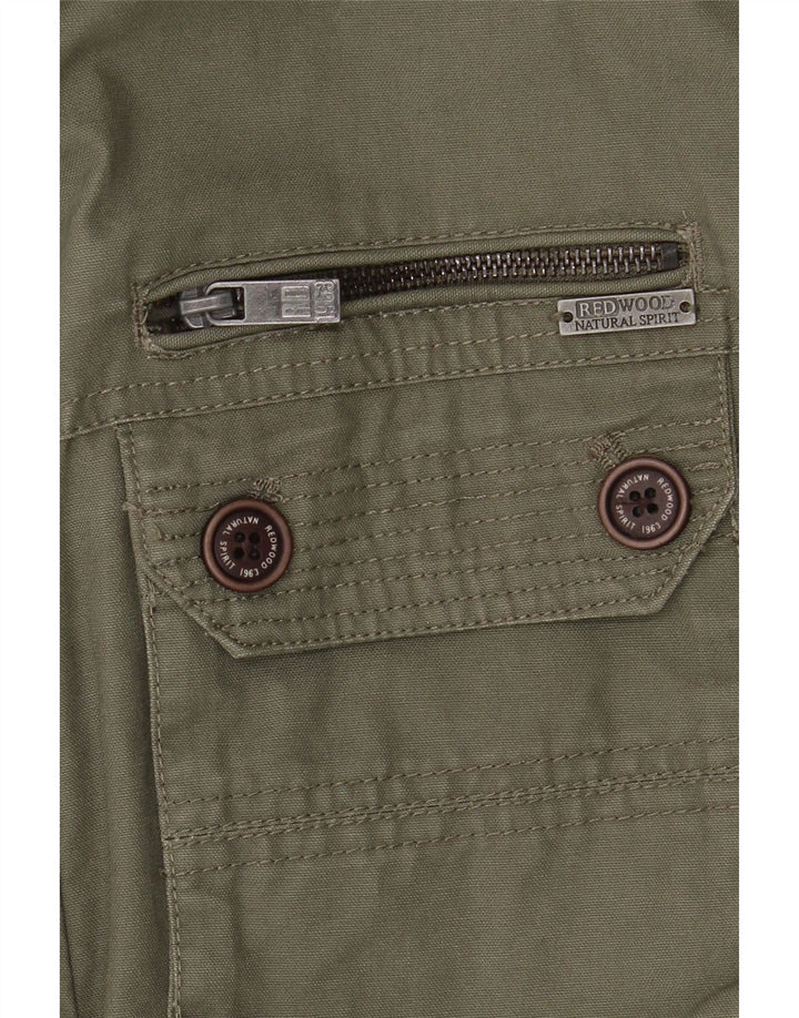 REDWOOD Chaqueta utilitaria para hombre UK 40 Large Khaki Cotton
