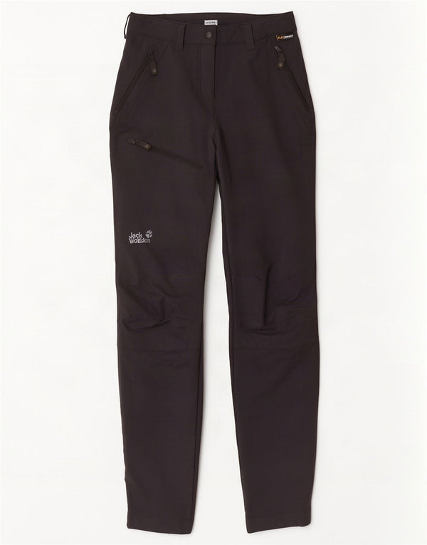 Jack Wolfskin Pantalones Cargo Cortavientos para Mujer UK 8 Small W26 L30 Negro