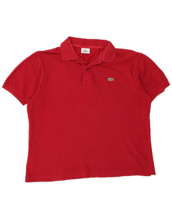 Polo Lacoste para hombre talla 6 XL algodón burdeos