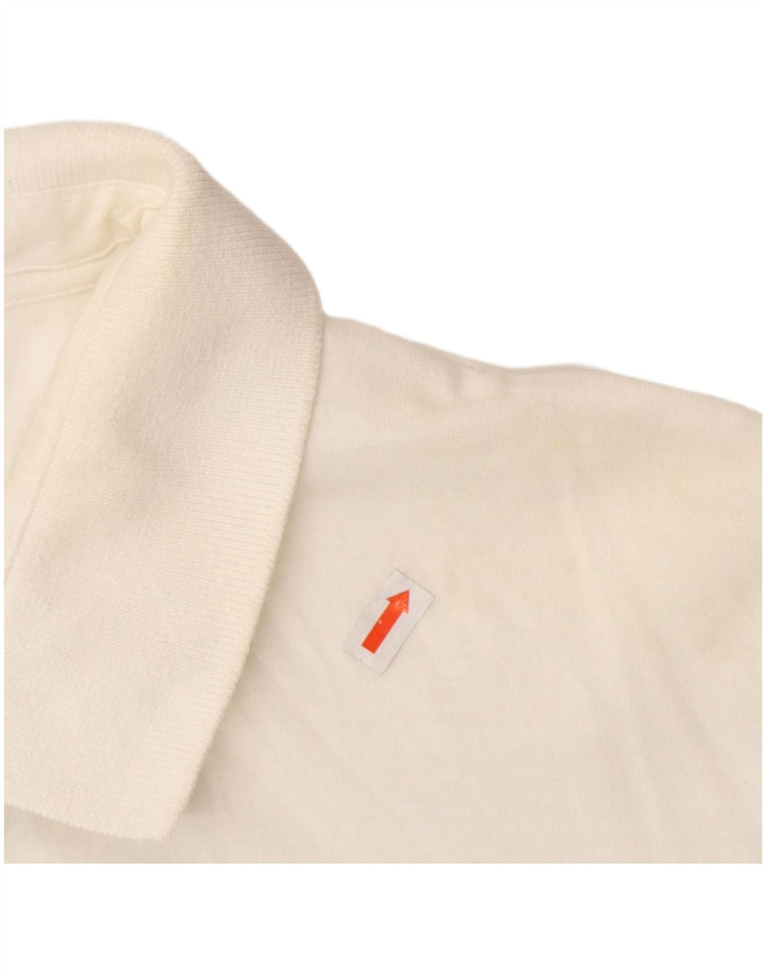 FRENCH CONNECTION Polo para hombre grande de algodón blanco roto