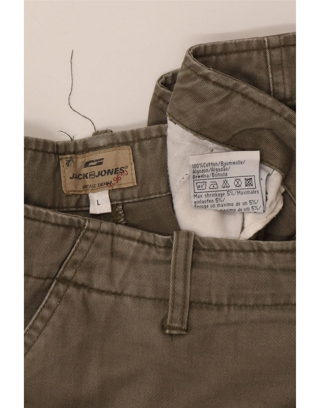 Jack & Jones Mens Cargo Shorts Large W34 Algodón Caqui