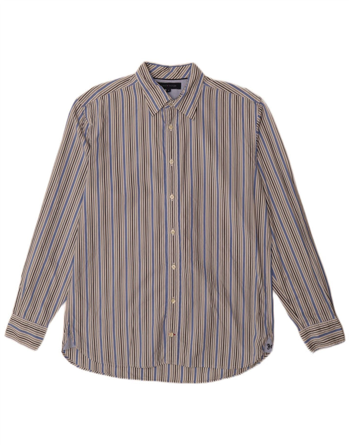 Camisa Tommy Hilfiger Hombre Algodón Azul Medio Rayas Pintadas