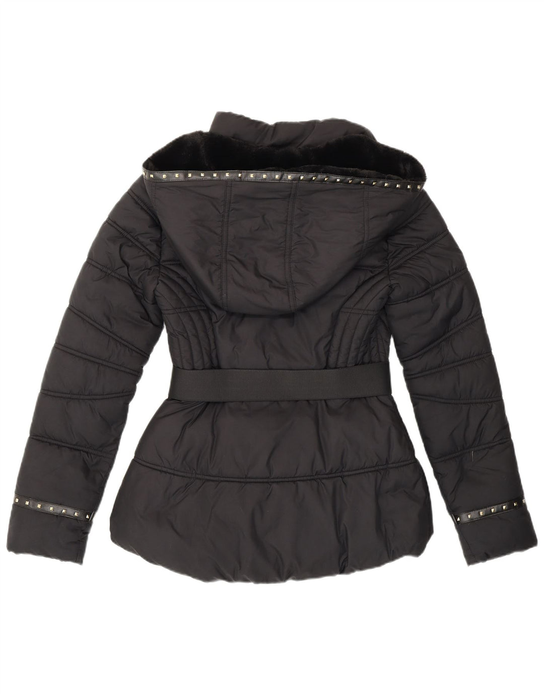 Guess Chaqueta acolchada con capucha para mujer UK 10 Small Black
