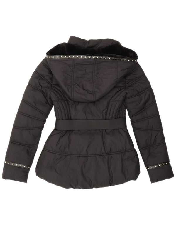 Guess Chaqueta acolchada con capucha para mujer UK 10 Small Black